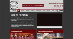 Desktop Screenshot of pawneenationcollege.org
