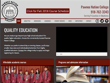 Tablet Screenshot of pawneenationcollege.org
